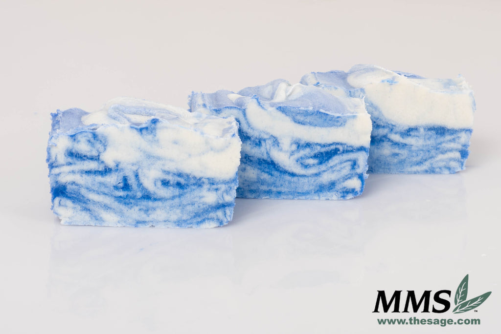 Blueberry Week Day 4  - Blueberries and Cream Swirl Soap