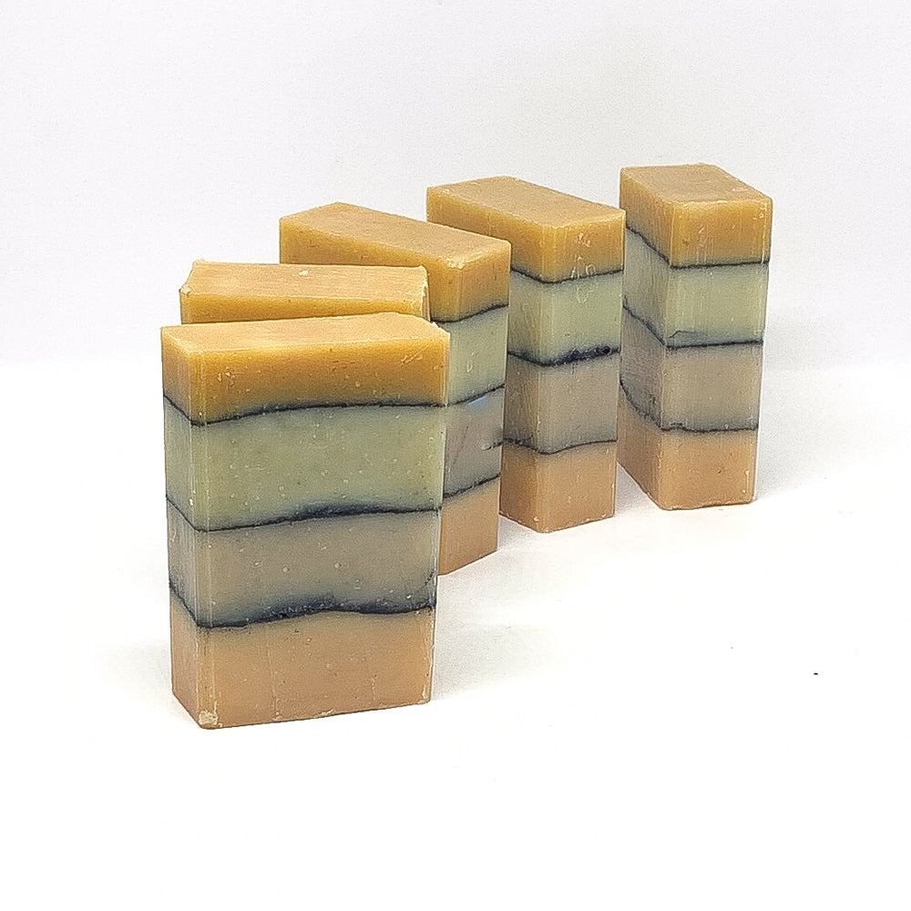 Layered Soap Using Natural Colorants