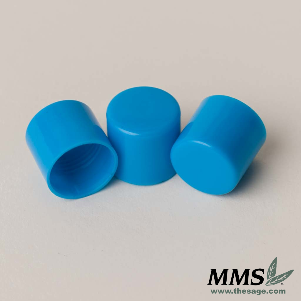 Tube Caps, Turquoise 10 pack