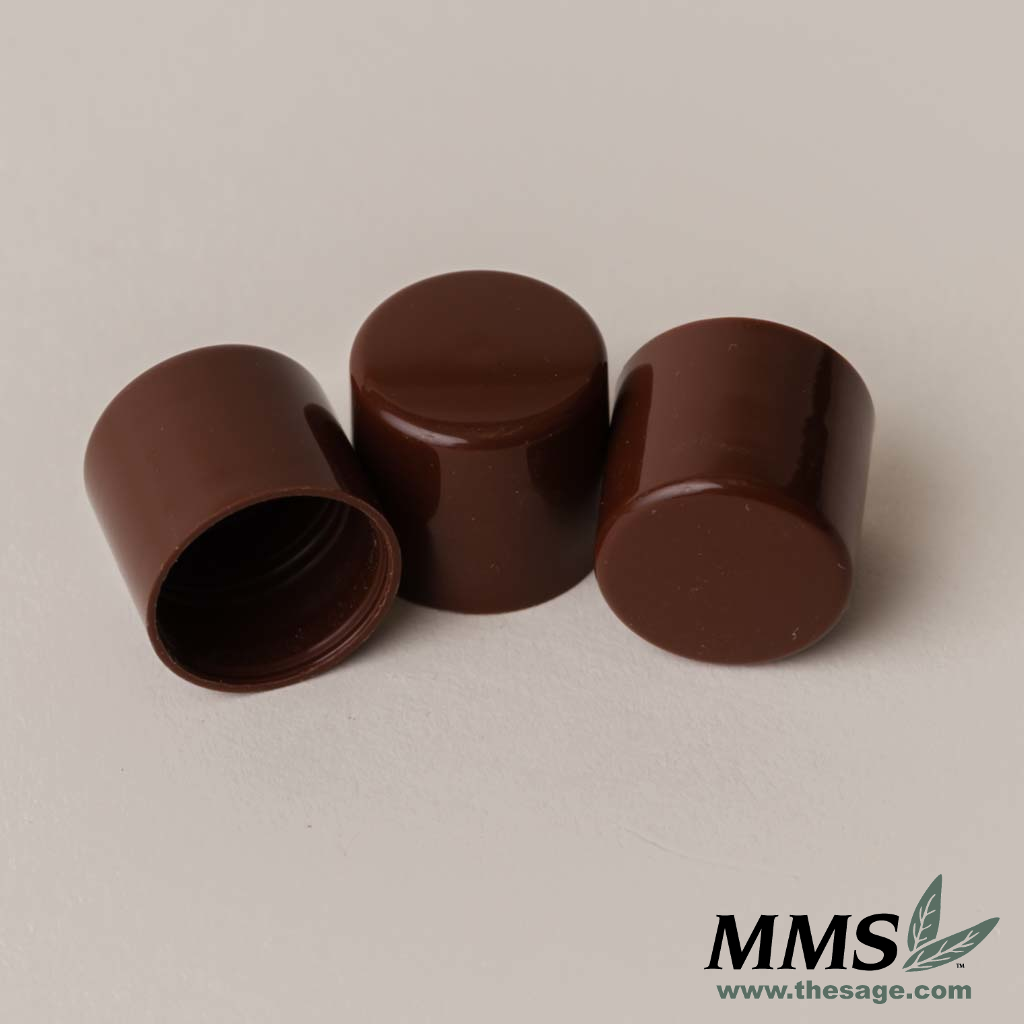 Tube Caps, Brown 10 pack