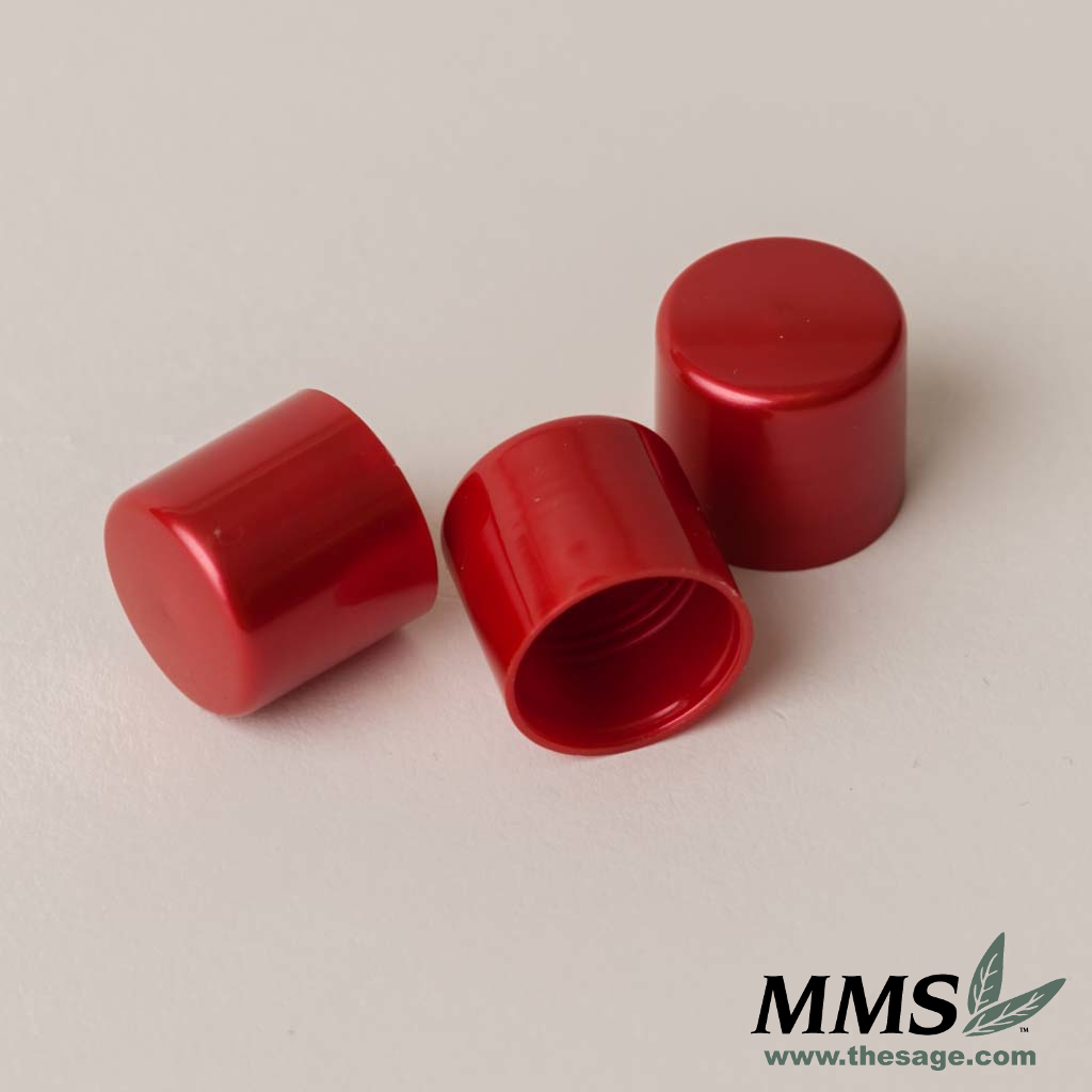 Tube Caps, Red Pearl 10 pack