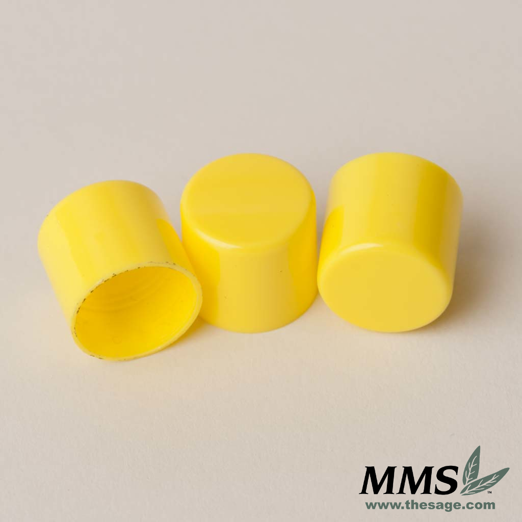 Tube Caps, Yellow 10 pack