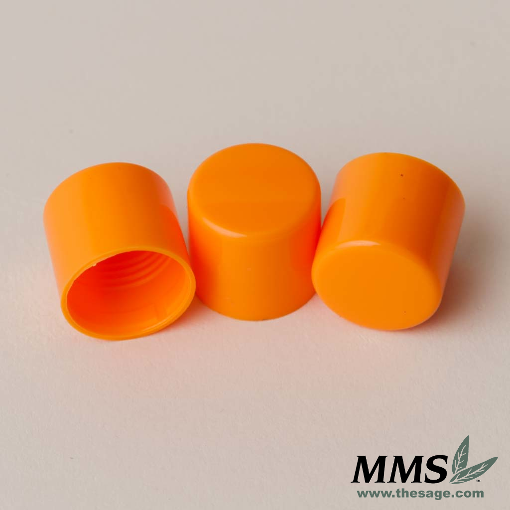 Tube Caps, Orange 10 pack