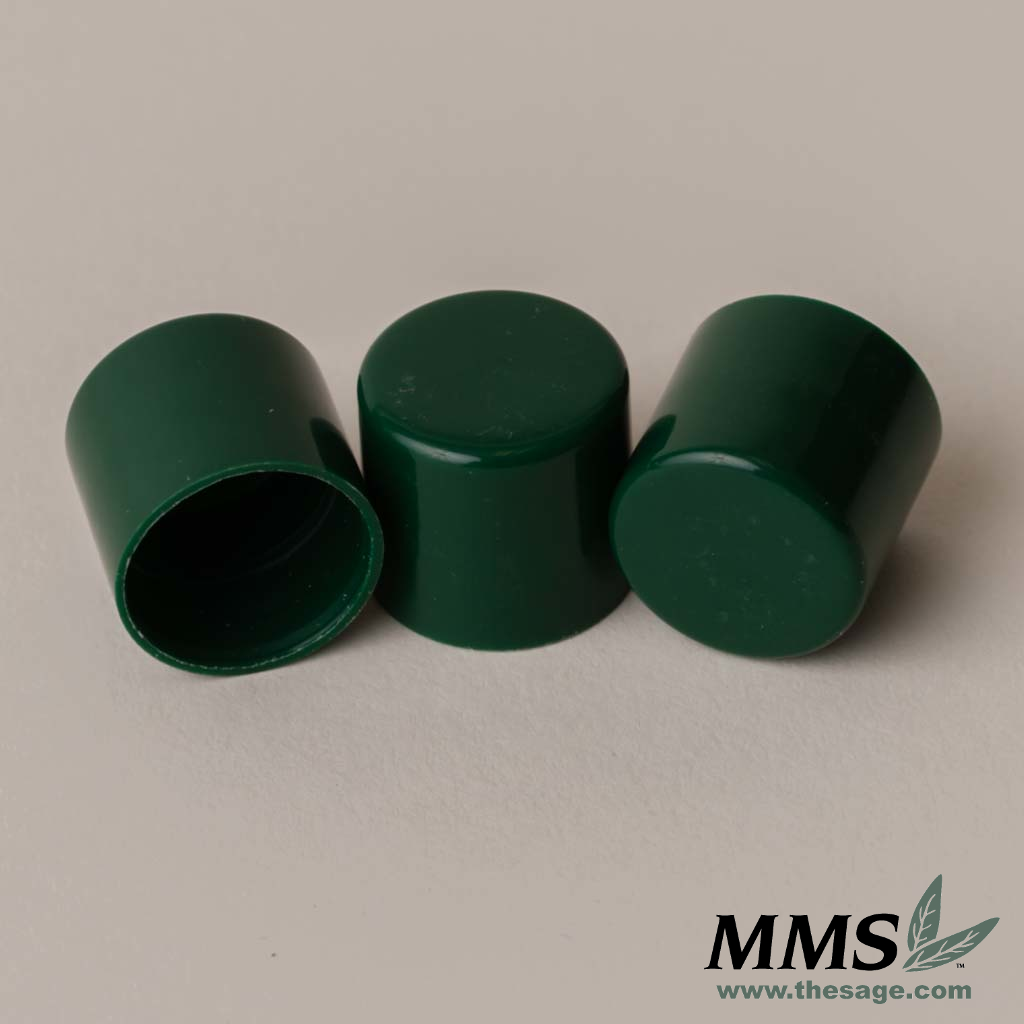 Tube Caps, Hunter Green 10 pack